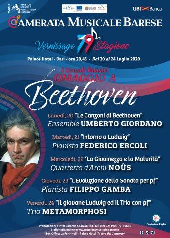 ABBONAMENTO RASSEGNA I GRANDI MAESTRI - "OMAGGIO A BEETHOVEN" (5 Concerti)