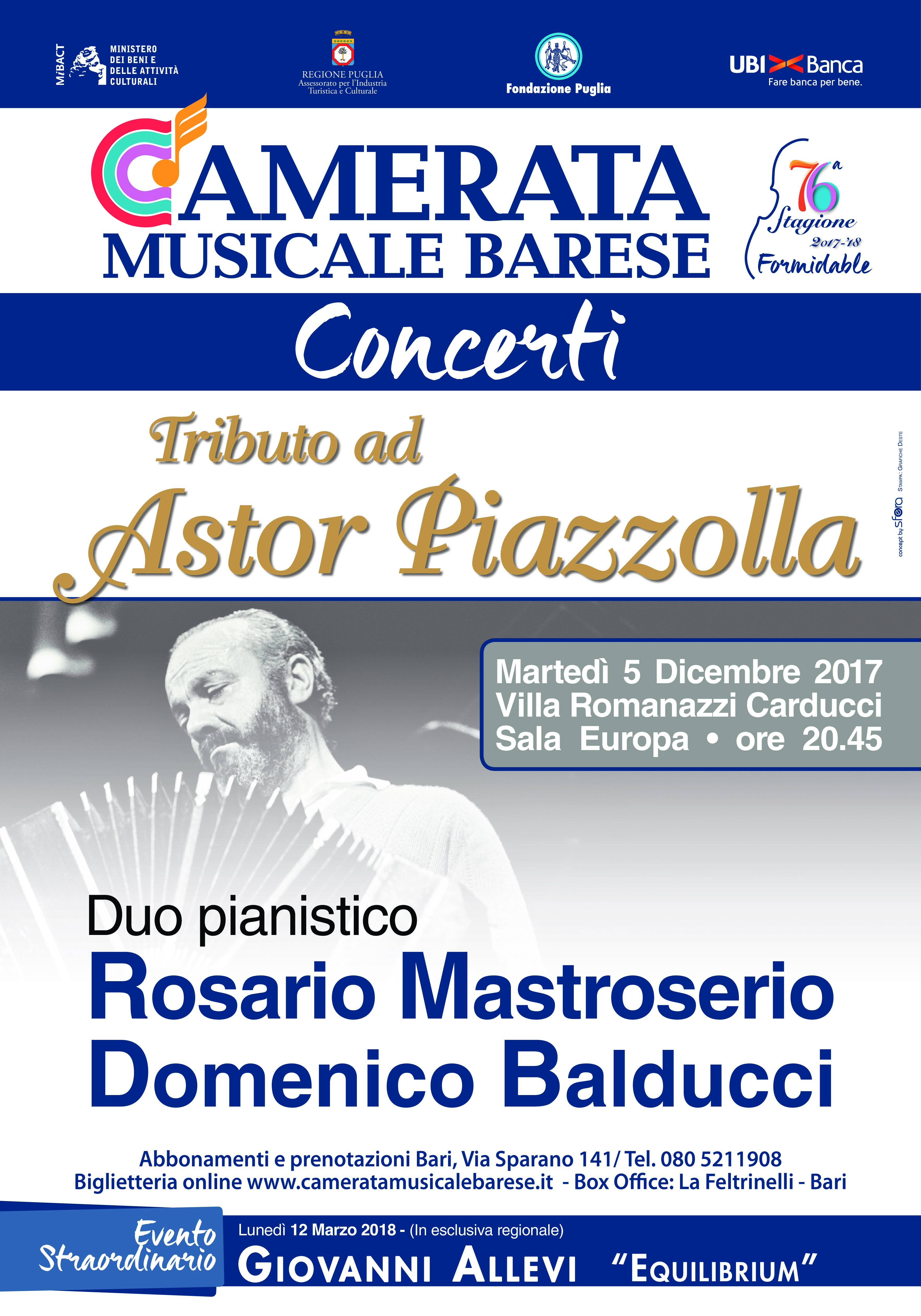 Manifesto "Tributo ad Astor Piazzolla"