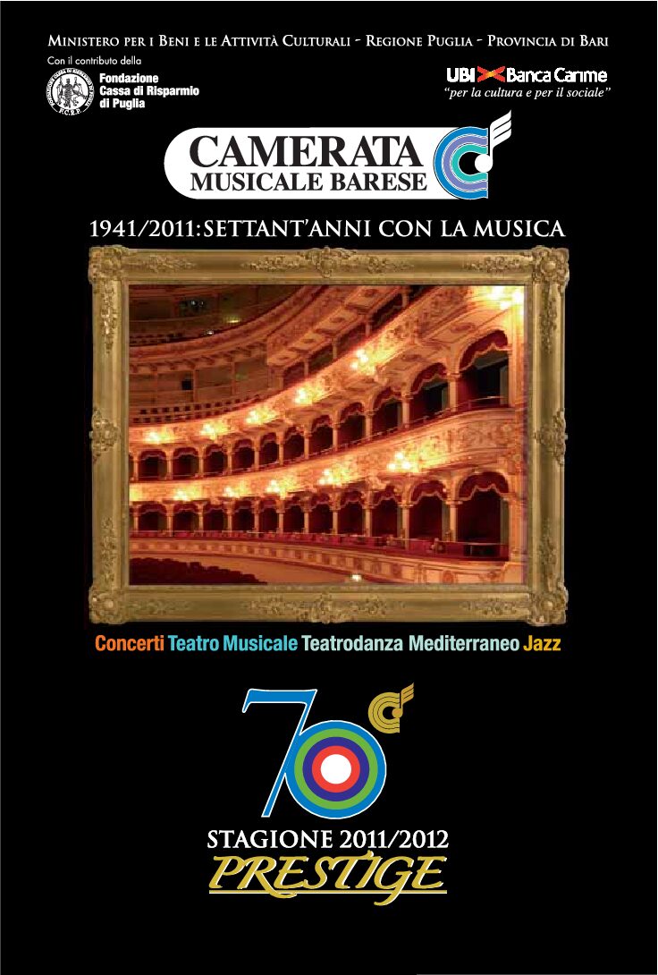 Programma 70ª Stagione Concertistica 2011/2012