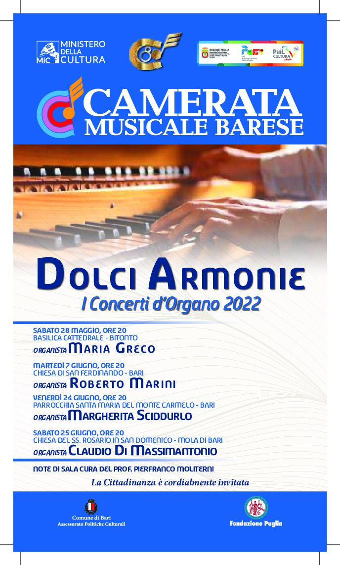 Programma Dolci Armonie - I Concerti d'Organo 2022